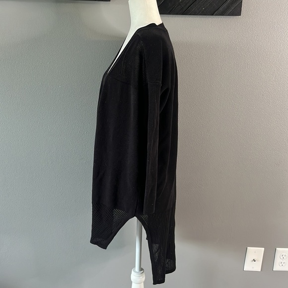 Athleta Kahala Open Front Cardigan Duster Sweater Black - Picture 6 of 10